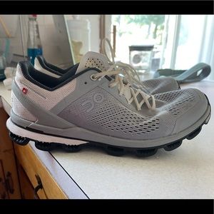 On running shoes. Women’s performance running shoes. Size 10. Good condition